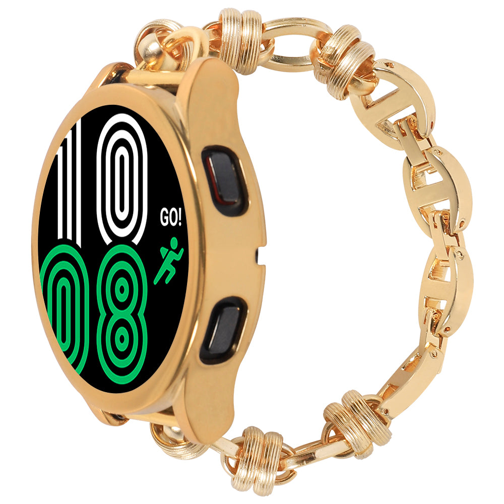 For Huawei Watch GT3 42mm Samsung Galaxy Watch 4 4 Classic 20mm Universal Threaded Metal Chain Strap Replacement Watchband