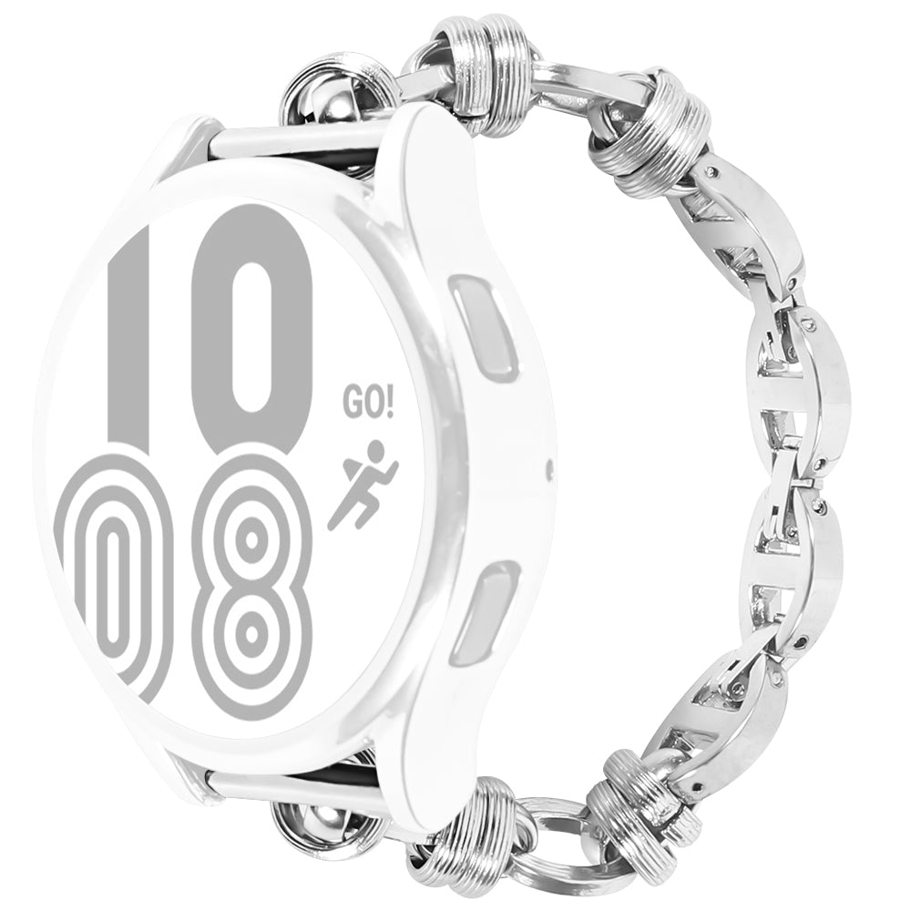For Huawei Watch GT3 42mm Samsung Galaxy Watch 4 4 Classic 20mm Universal Threaded Metal Chain Strap Replacement Watchband