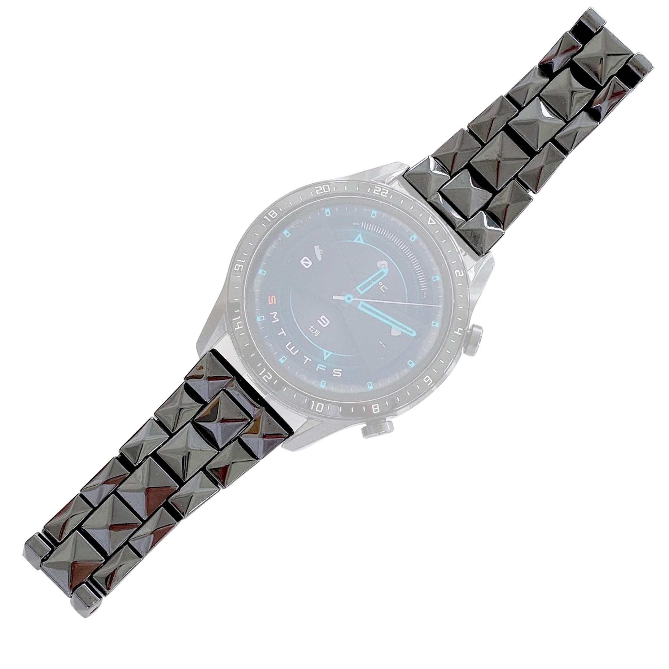 For Huawei Watch GT 3 42mm Samsung Galaxy Watch4 Watch4 Classic 46mm 42mm Rhombus Grid Design Ceramic Watch Strap Wrist Band 20mm