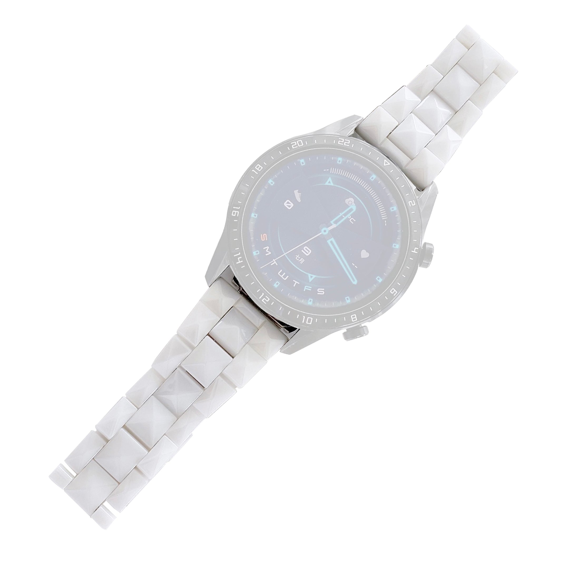 For Huawei Watch GT 3 42mm Samsung Galaxy Watch4 Watch4 Classic 46mm 42mm Rhombus Grid Design Ceramic Watch Strap Wrist Band 20mm