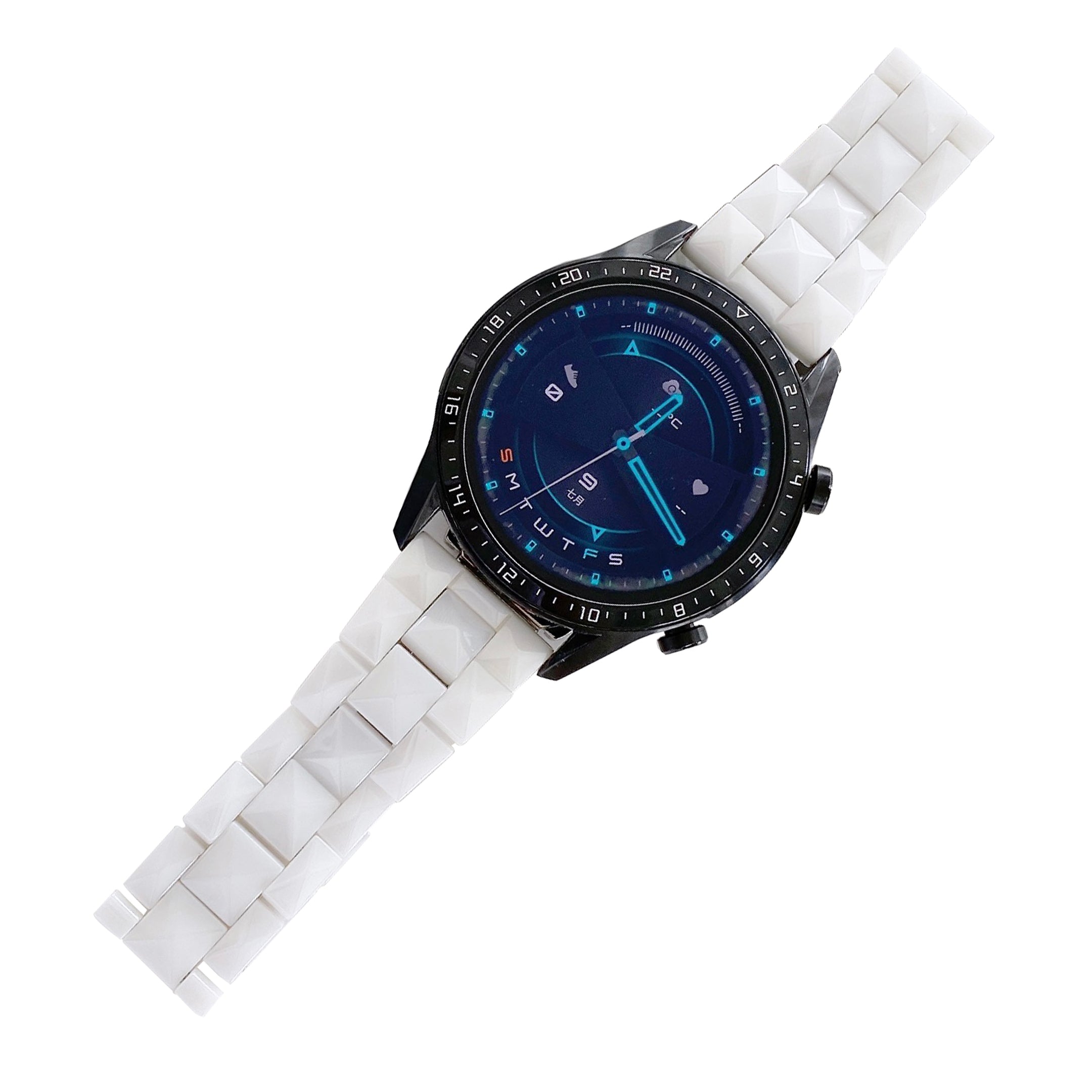 For Huawei Watch GT 3 42mm Samsung Galaxy Watch4 Watch4 Classic 46mm 42mm Rhombus Grid Design Ceramic Watch Strap Wrist Band 20mm