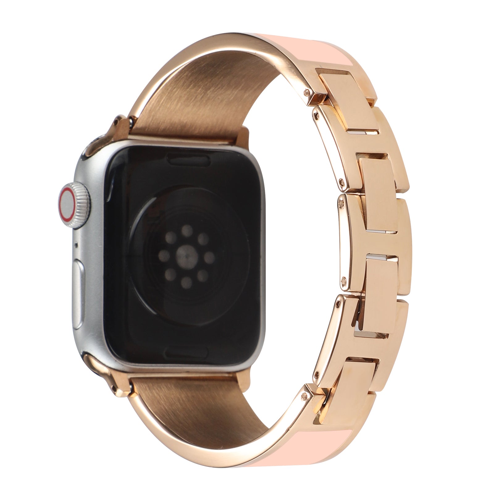 For Apple Watch Series 9 8 7 41mm 6 5 SE SE(2022) SE (2023) 4 40mm 3 2 1 38mm Chain Splicing Stainless Steel Watchband Watch Strap