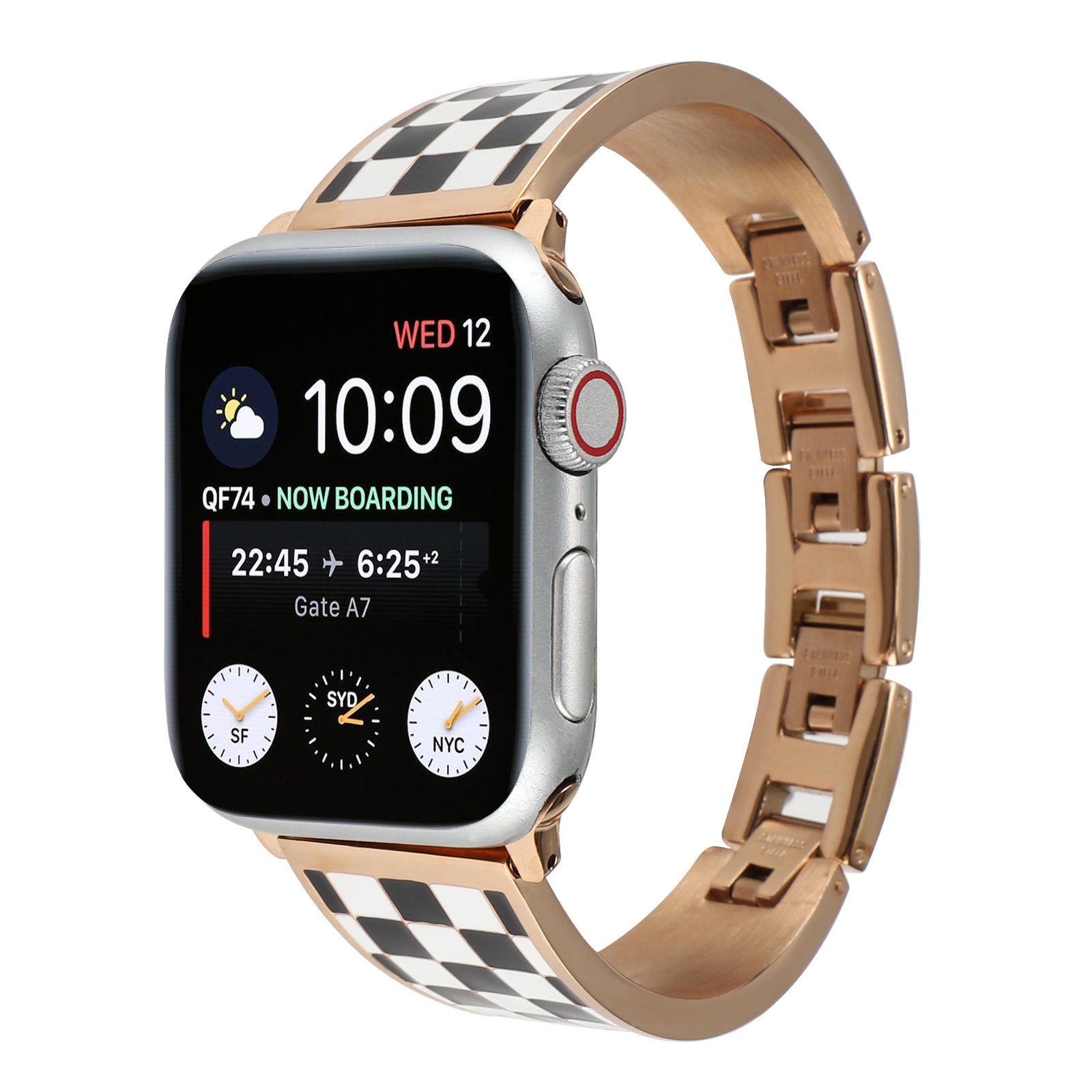 For Apple Watch Series 9 8 7 41mm 6 5 SE SE(2022) SE (2023) 4 40mm 3 2 1 38mm Chain Splicing Stainless Steel Watchband Watch Strap