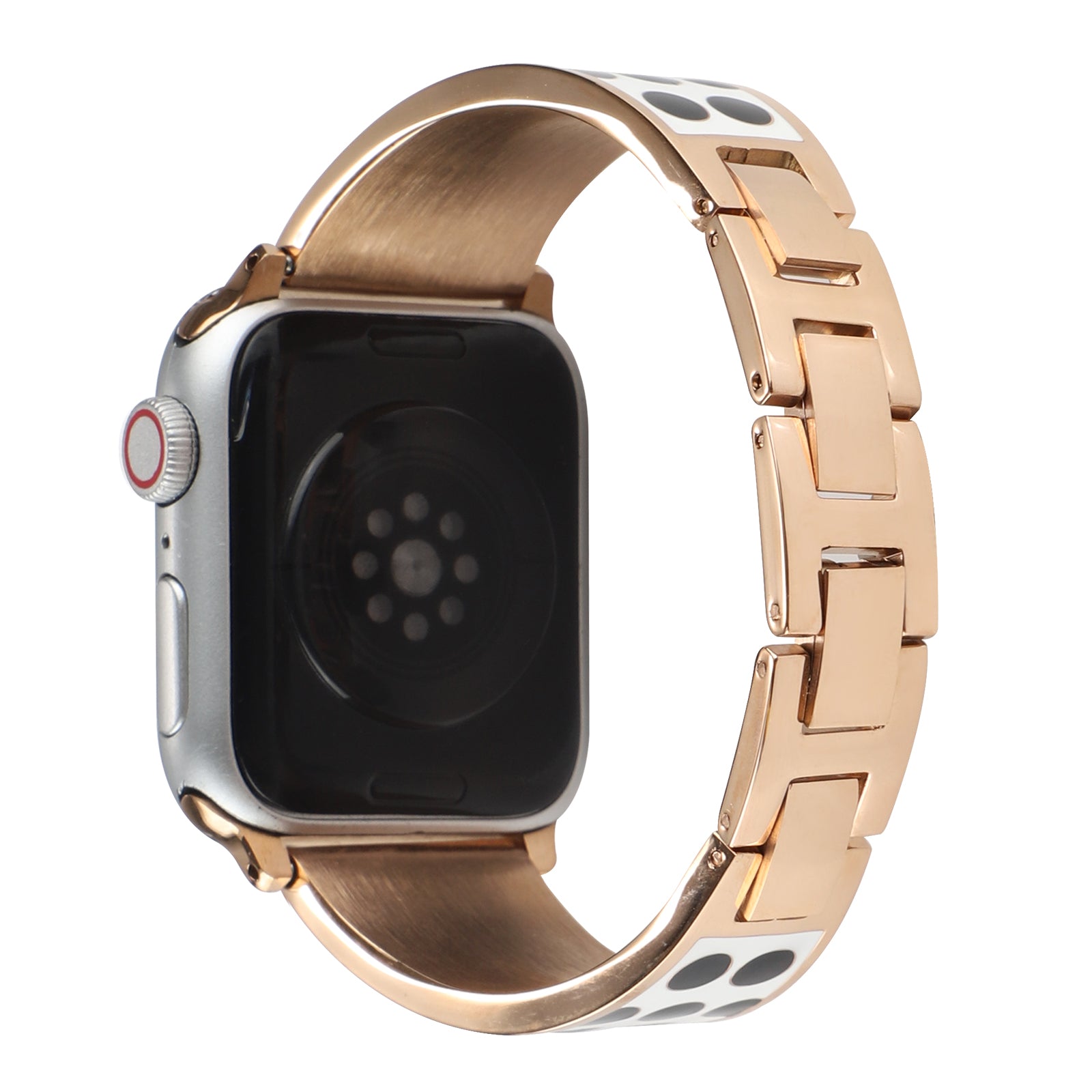 For Apple Watch Series 9 8 7 41mm 6 5 SE SE(2022) SE (2023) 4 40mm 3 2 1 38mm Chain Splicing Stainless Steel Watchband Watch Strap