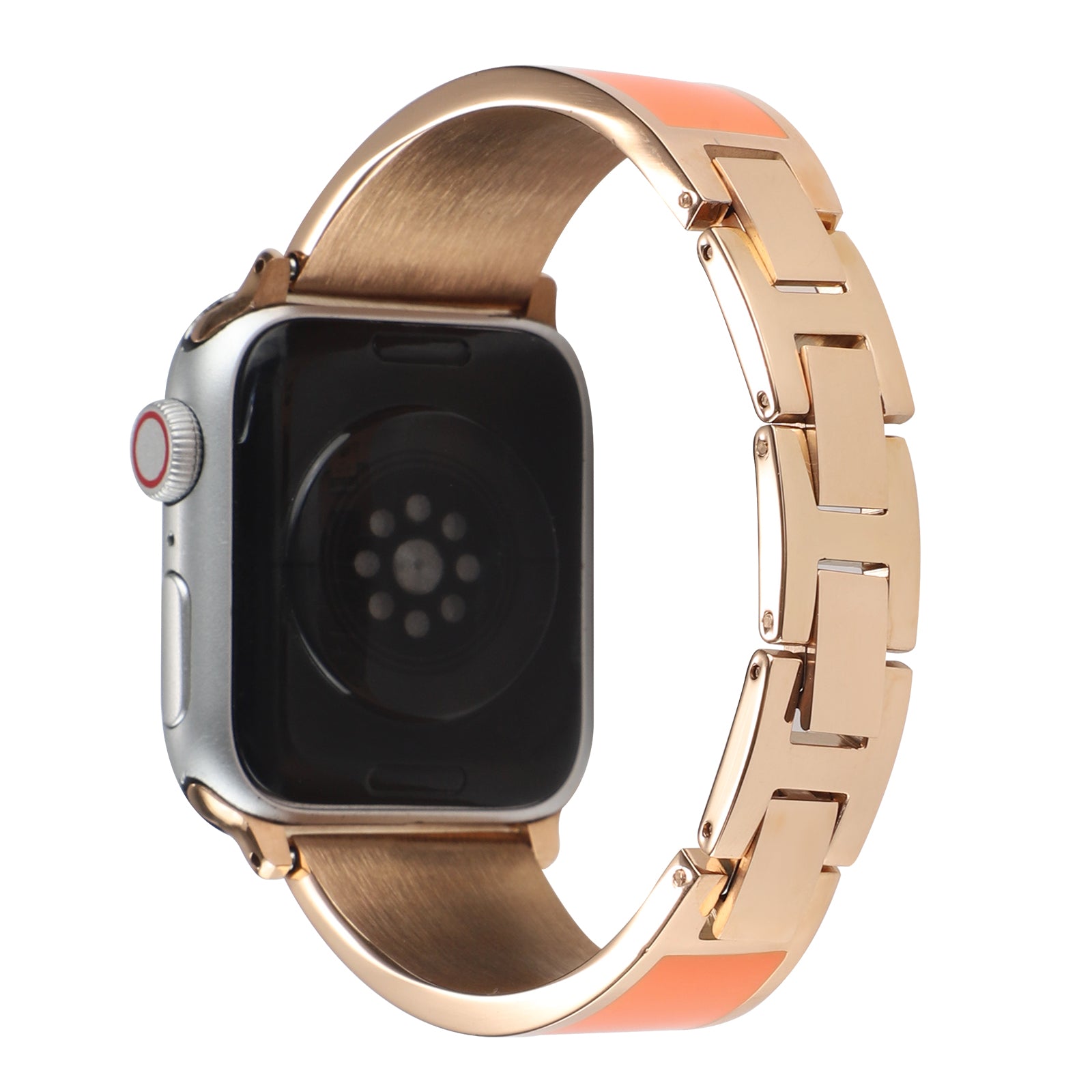 For Apple Watch Ultra 2 49mm Series 9 45mm SE (2023) 44mm Ultra 49mm Series 1 2 3 42mm SE Series 4 5 6 44mm Series 7 45mm Series 8 45mm Chain Style Bracelet Stainless Steel Watchband Watch Strap
