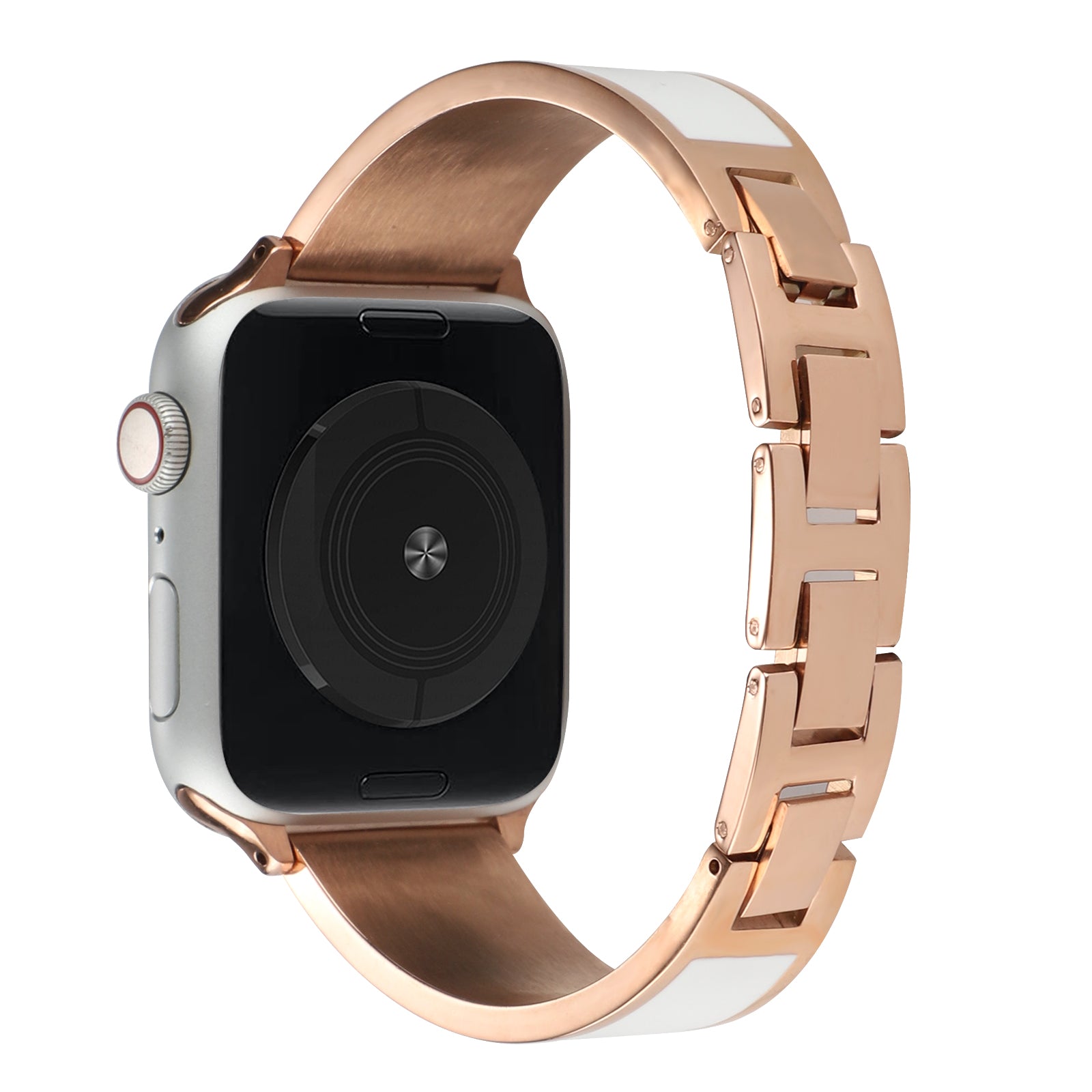 For Apple Watch Ultra 2 49mm Series 9 45mm SE (2023) 44mm Ultra 49mm Series 1 2 3 42mm SE Series 4 5 6 44mm Series 7 45mm Series 8 45mm Chain Style Bracelet Stainless Steel Watchband Watch Strap