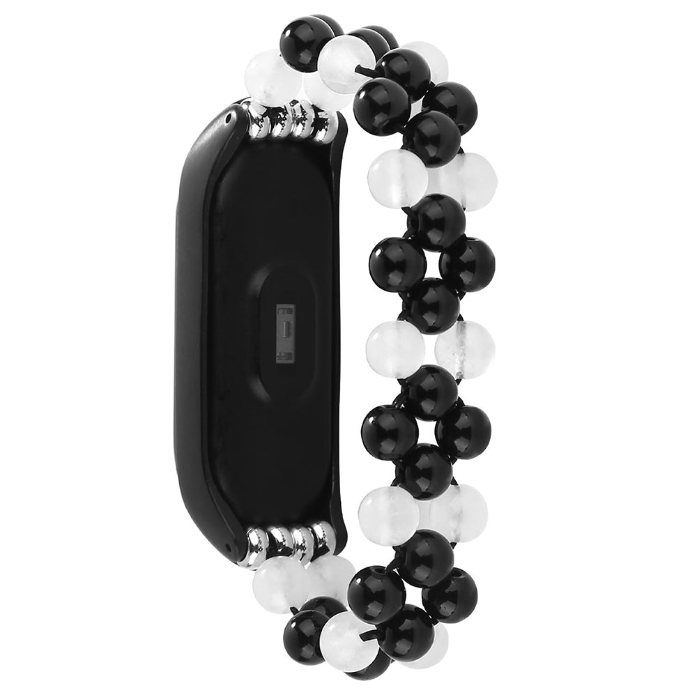 For Xiaomi Mi Band 5 Mi Band 6 Jade Beads Bracelet Smart Watch Band Strap Replacement