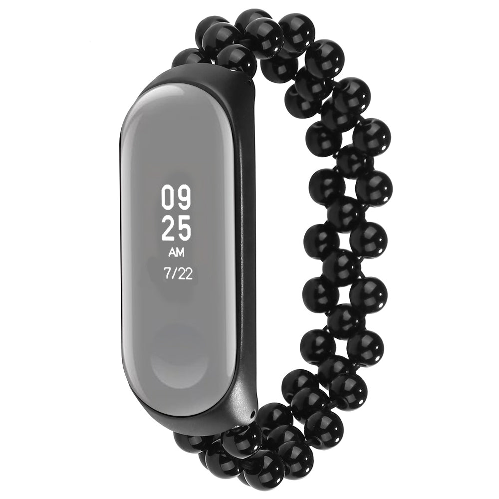 For Xiaomi Mi Band 5 Mi Band 6 Jade Beads Bracelet Smart Watch Band Strap Replacement