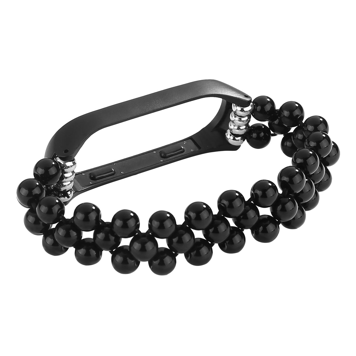 For Xiaomi Mi Band 5 Mi Band 6 Jade Beads Bracelet Smart Watch Band Strap Replacement