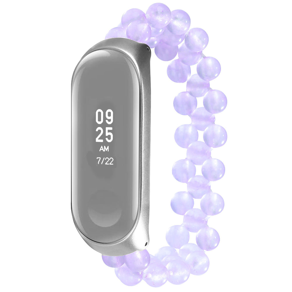 For Xiaomi Mi Band 5 Mi Band 6 Jade Beads Bracelet Smart Watch Band Strap Replacement