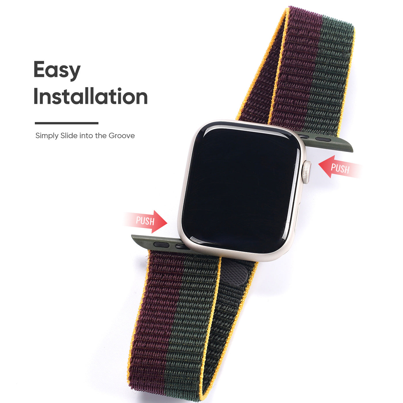 DUX DUCIS for Apple Watch Ultra 2 49mm Series 9 45mm SE (2023) 44mm Ultra 49mm Series 8 45mm 7 45mm Series 6 5 4 SE 44mm SE (2022) 44mm Series 3 2 1 42mm Sporty Nylon Woven Wrist Band Adjustable Replacement Watch Strap