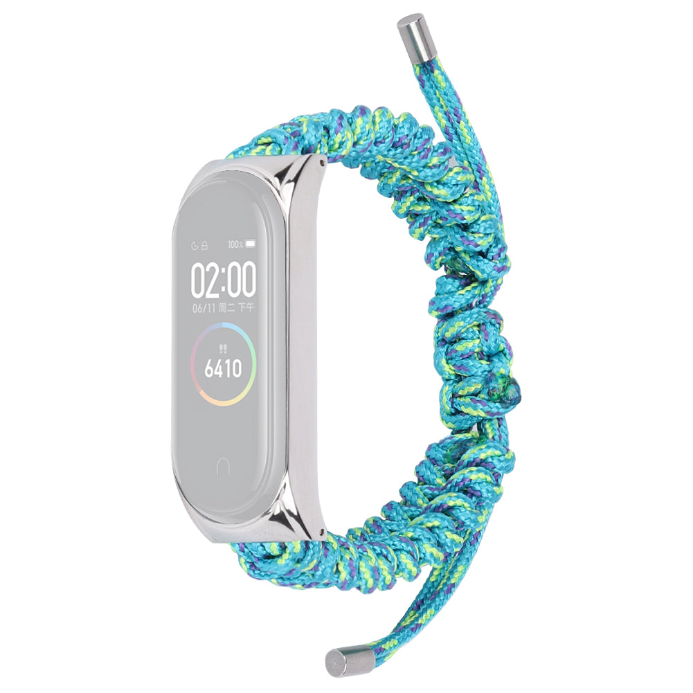 For Xiaomi Mi Band 5 6 Nylon Braided Rope Watch Strap Adjustable Replacement Wrist Band