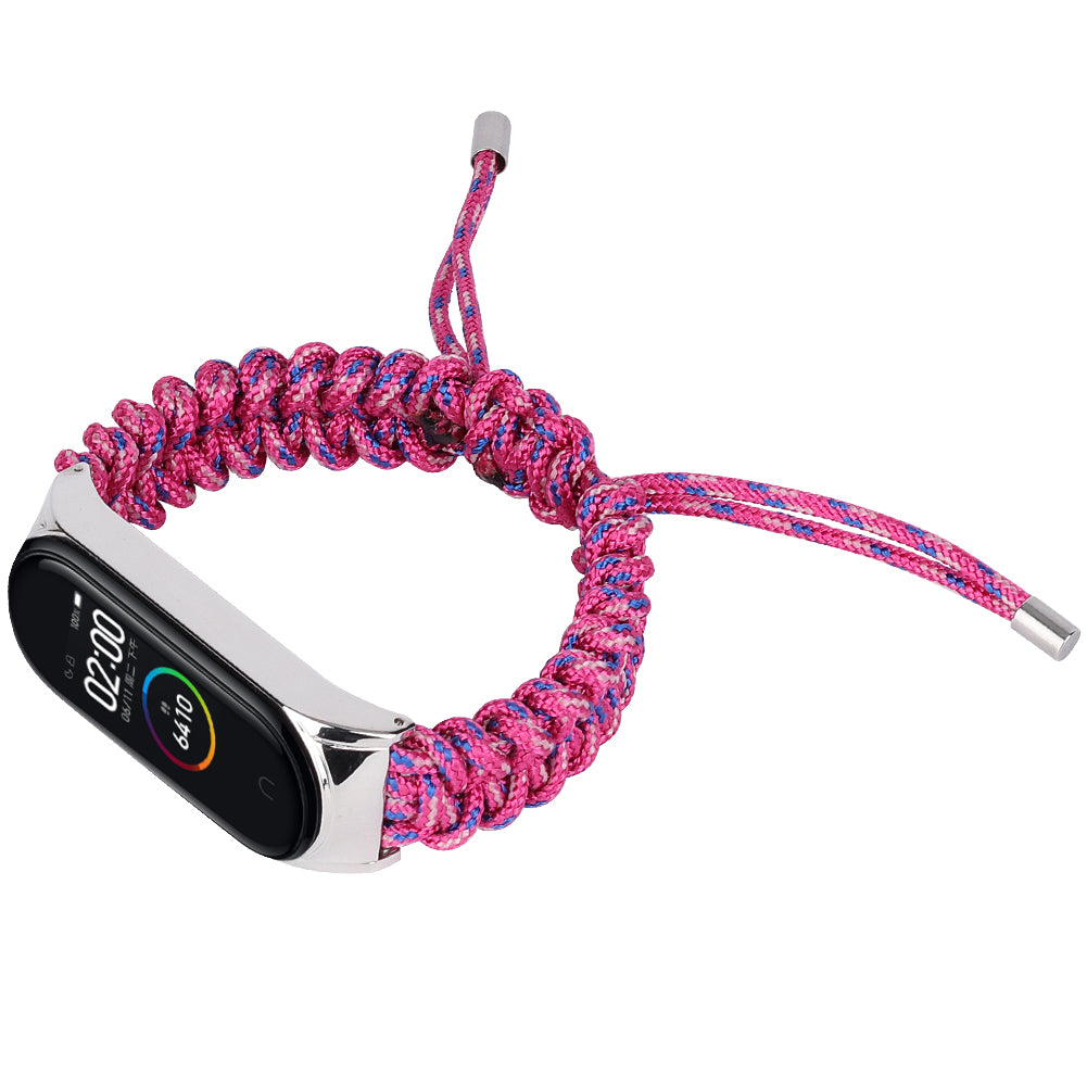 For Xiaomi Mi Band 5 6 Nylon Braided Rope Watch Strap Adjustable Replacement Wrist Band