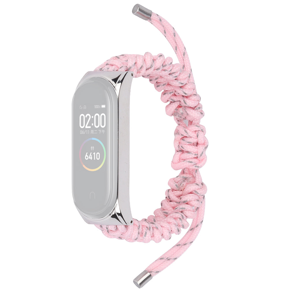 For Xiaomi Mi Band 5 6 Nylon Braided Rope Watch Strap Adjustable Replacement Wrist Band