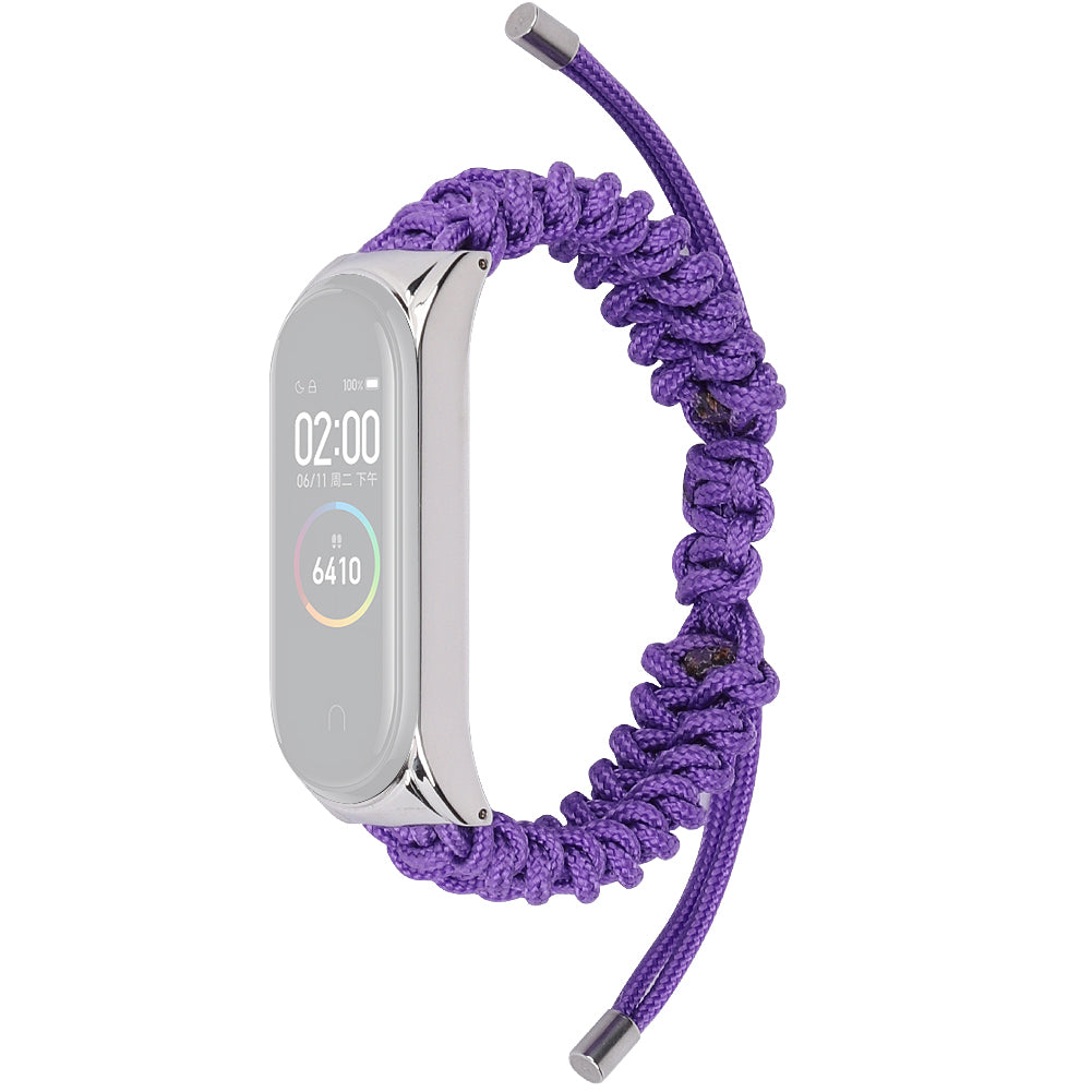 For Xiaomi Mi Band 5 6 Nylon Braided Rope Watch Strap Adjustable Replacement Wrist Band