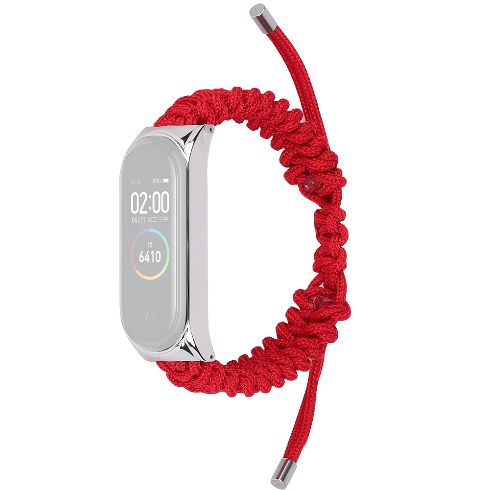 For Xiaomi Mi Band 5 6 Nylon Braided Rope Watch Strap Adjustable Replacement Wrist Band