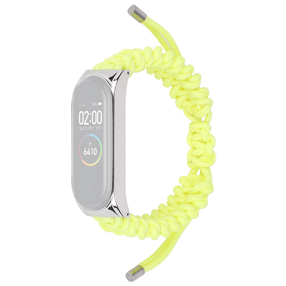 For Xiaomi Mi Band 5 6 Nylon Braided Rope Watch Strap Adjustable Replacement Wrist Band