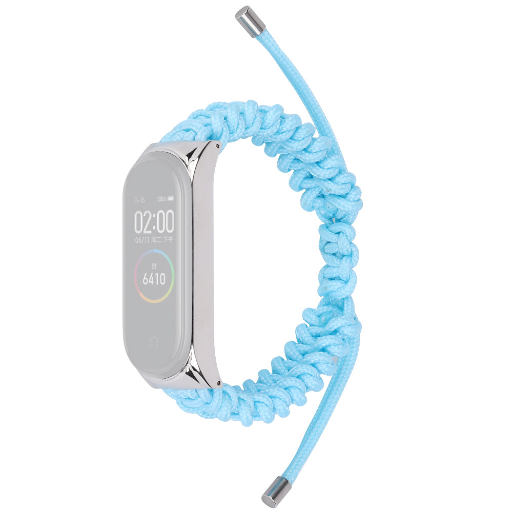 For Xiaomi Mi Band 5 6 Nylon Braided Rope Watch Strap Adjustable Replacement Wrist Band
