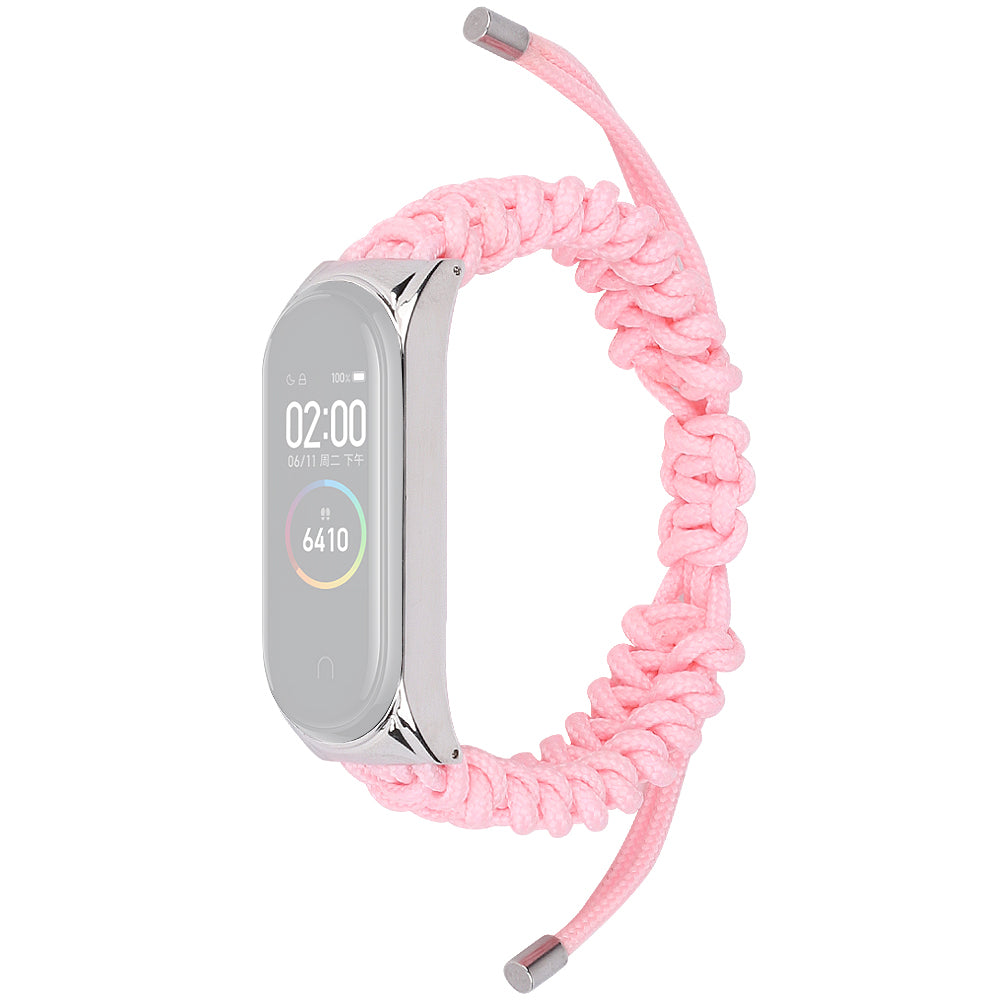 For Xiaomi Mi Band 5 6 Nylon Braided Rope Watch Strap Adjustable Replacement Wrist Band
