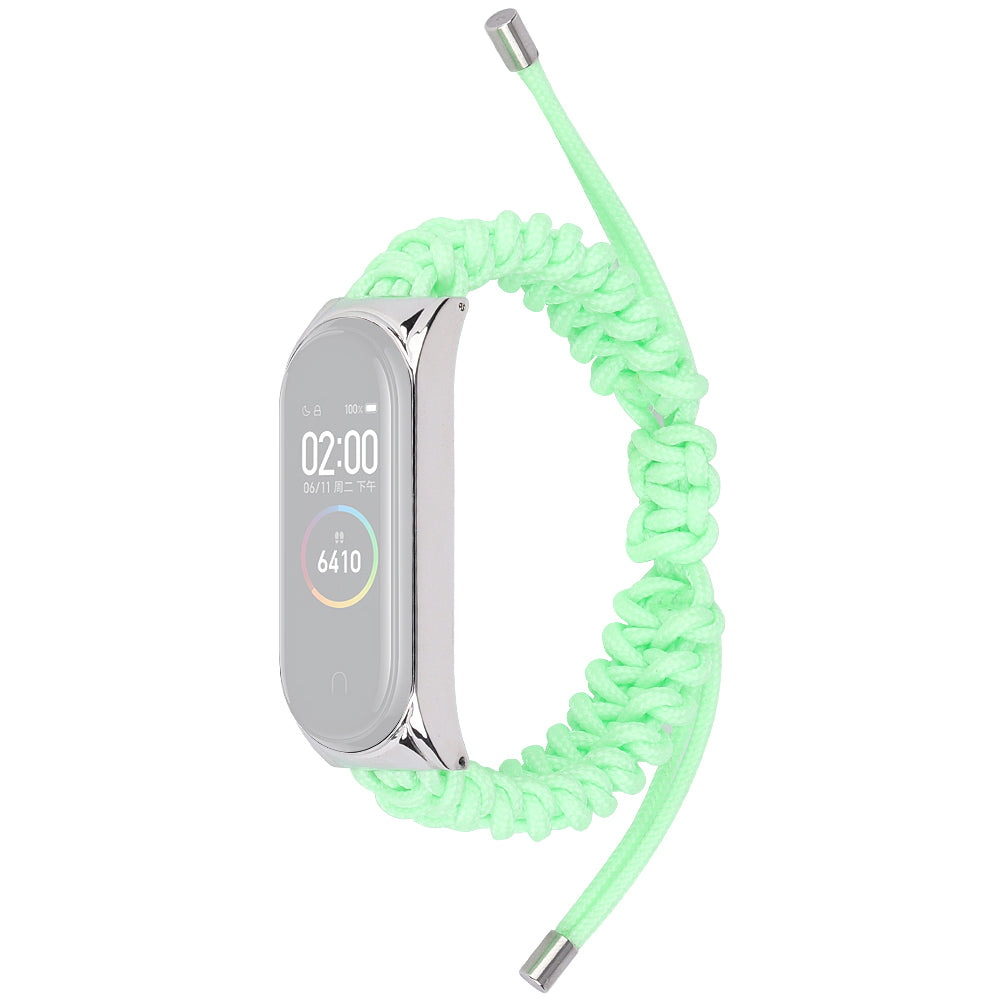 For Xiaomi Mi Band 5 6 Nylon Braided Rope Watch Strap Adjustable Replacement Wrist Band