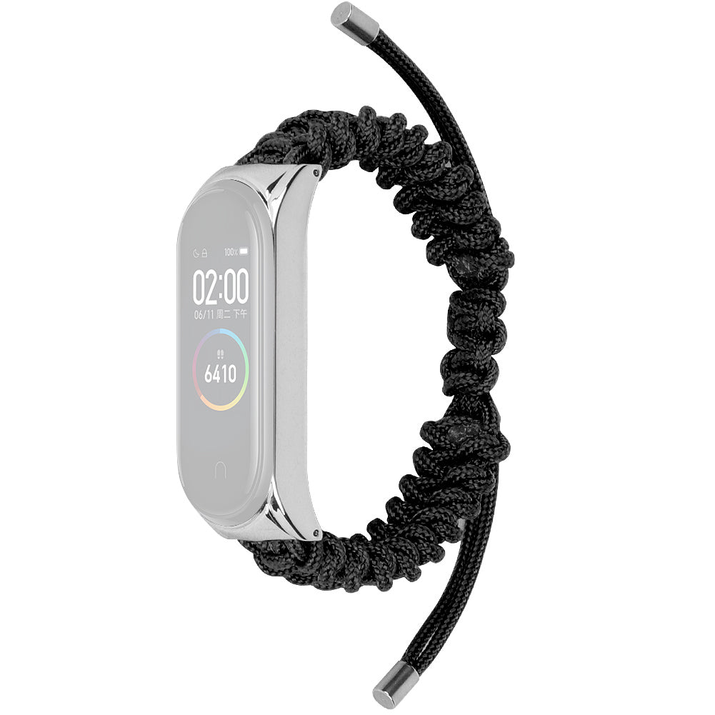 For Xiaomi Mi Band 5 6 Nylon Braided Rope Watch Strap Adjustable Replacement Wrist Band