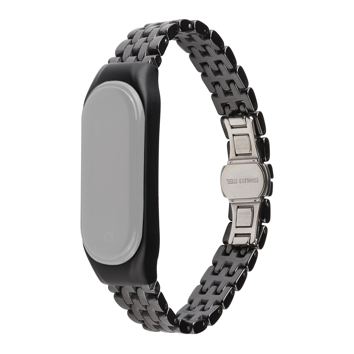 For Xiaomi Mi Band 5 Mi Band 6 Ceramics Stainless Steel Watch Strap Replacement Watch Band