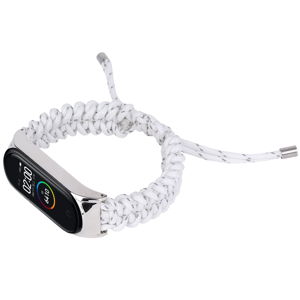 For Xiaomi Mi Band 3 4 Wrist Band Replacement Drawstring Design Adjustable Nylon Rope Watch Strap