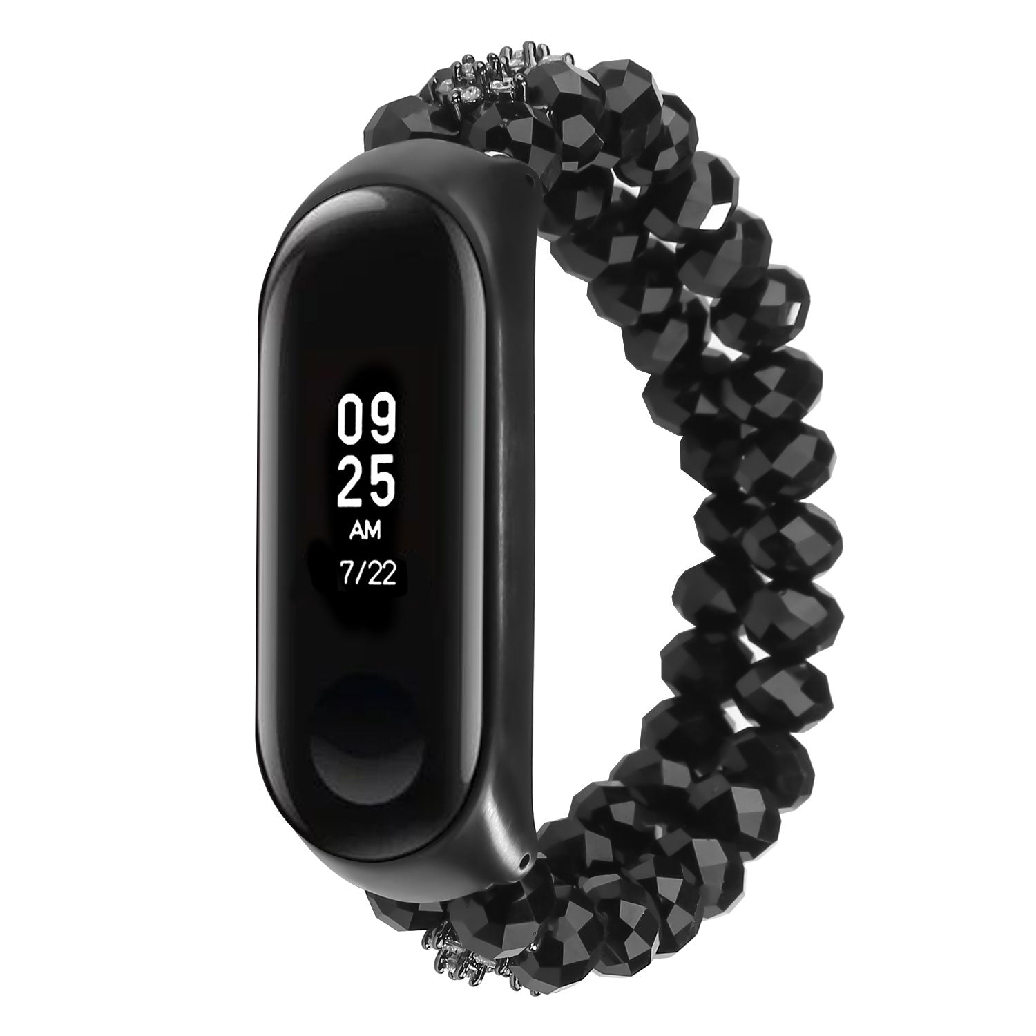 For Xiaomi Mi Band 5 Mi Band 6 Crystal + Alloy Bracelet Smart Watch Strap Replacement Wrist Band