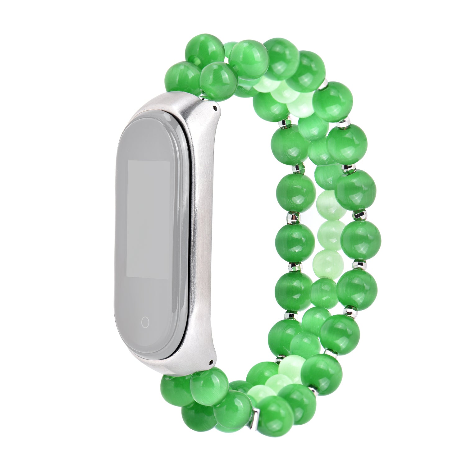 For Xiaomi Mi Band 6 5 Replacement Smartwatch Band 3 Rows Opal Beads Bracelet Wrist Strap