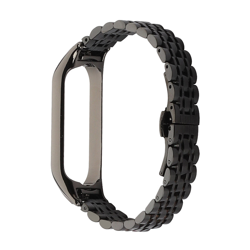 For Xiaomi Mi Band 4 3 Replacement Strap 7-Beads Stainless Steel Smart Watch Wristband