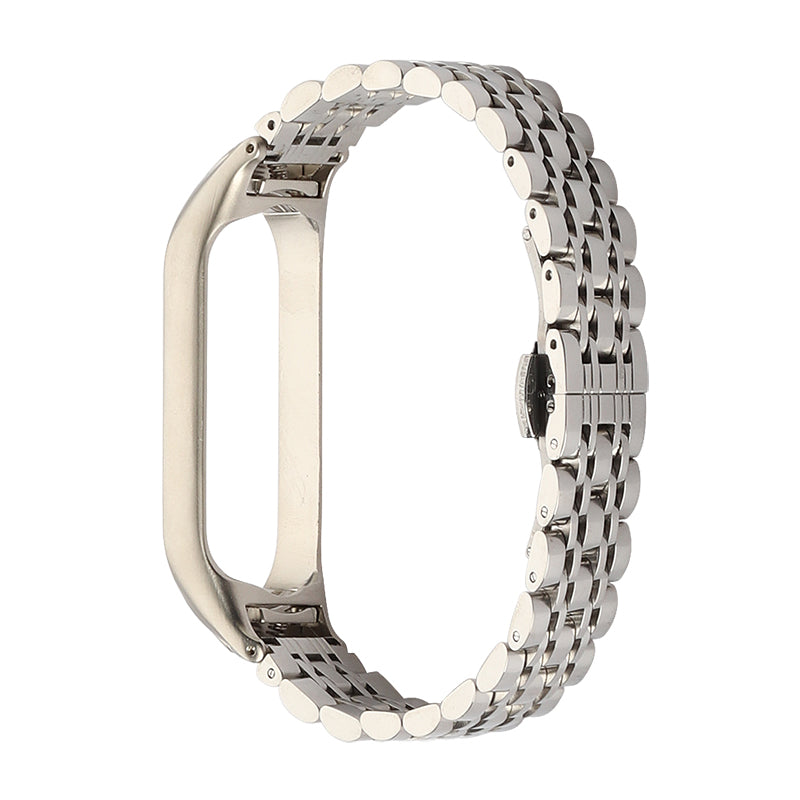 For Xiaomi Mi Band 5 6 Metal Watch Band Stainless Steel Smart Watch Strap with Buckle Clamp