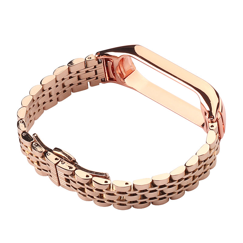 For Xiaomi Mi Band 5 6 Metal Watch Band Stainless Steel Smart Watch Strap with Buckle Clamp