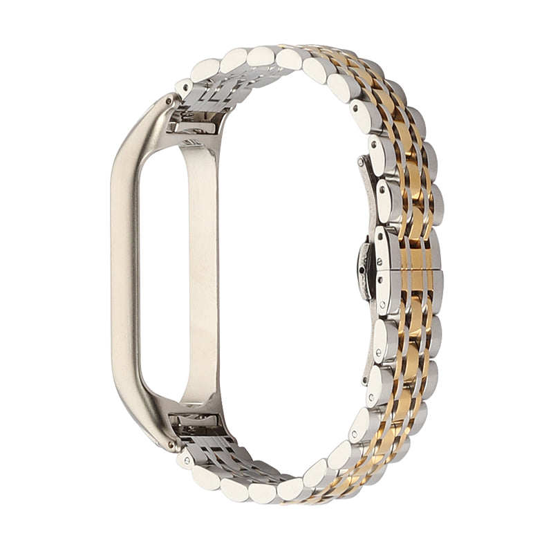 For Xiaomi Mi Band 5 6 Metal Watch Band Stainless Steel Smart Watch Strap with Buckle Clamp
