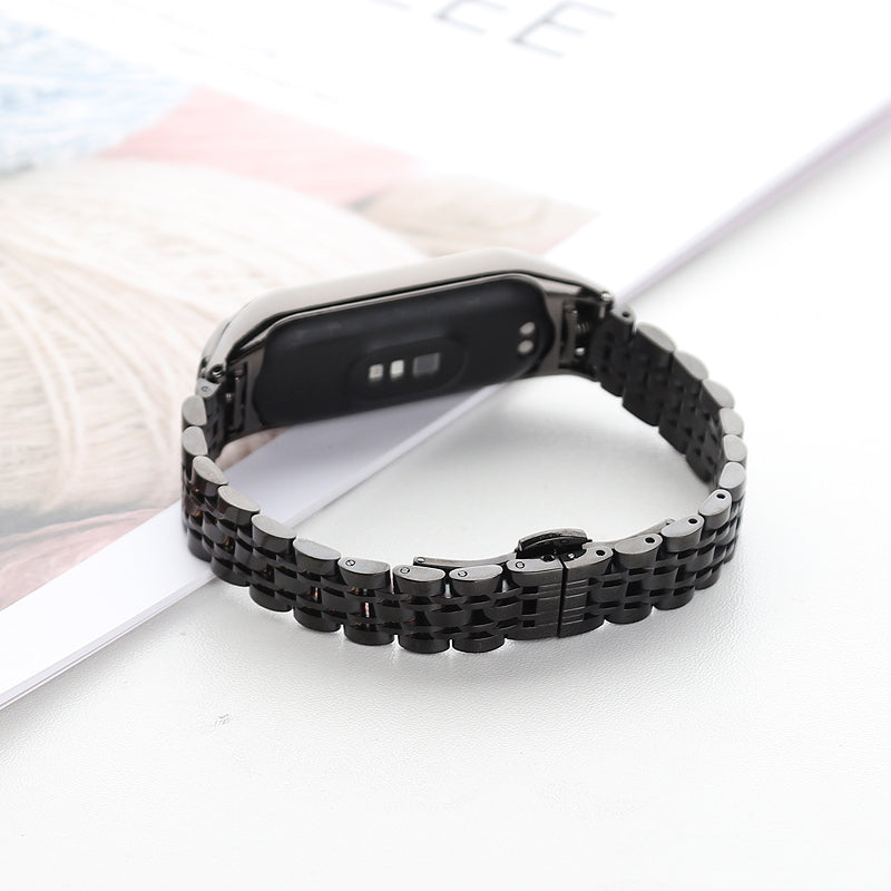 For Xiaomi Mi Band 5 6 Metal Watch Band Stainless Steel Smart Watch Strap with Buckle Clamp