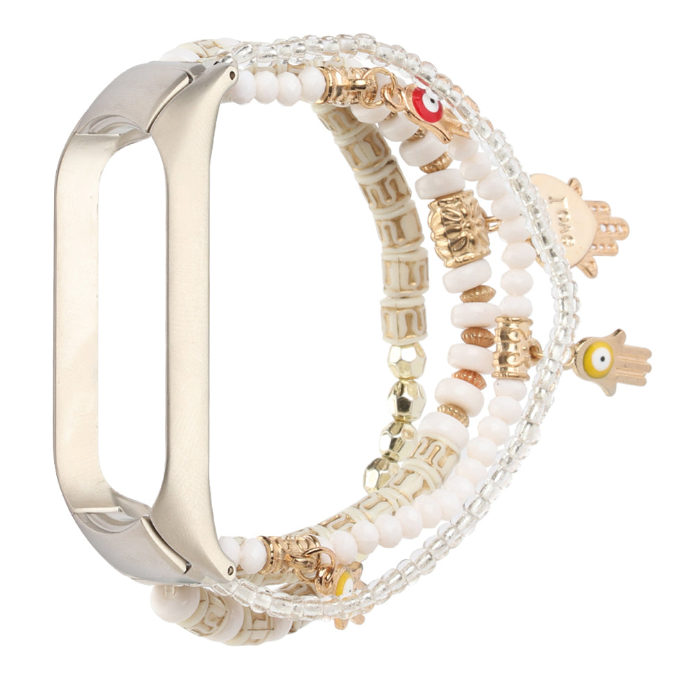 For Xiaomi Mi Band 5 6 Watch Band Bohemian Beaded Bracelet Smart Watch Replacement Strap for Women Girls