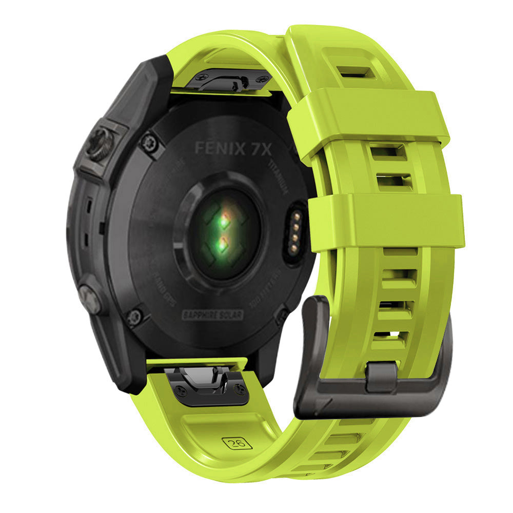 For Garmin Fenix 7 Soft Silicone Adjustable Watch Band Replacement Wrist Strap with Buckle