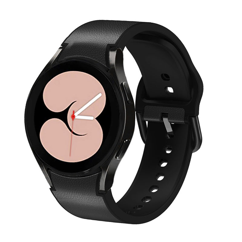 For Samsung Galaxy Watch6 40mm 44mm Watch6 Classic 43mm 47mm Watch 5 40mm 44mm 5 Pro 45mm Watch4 40mm 44mm Watch Strap 20mm Silicone Genuine Leather Watch Band