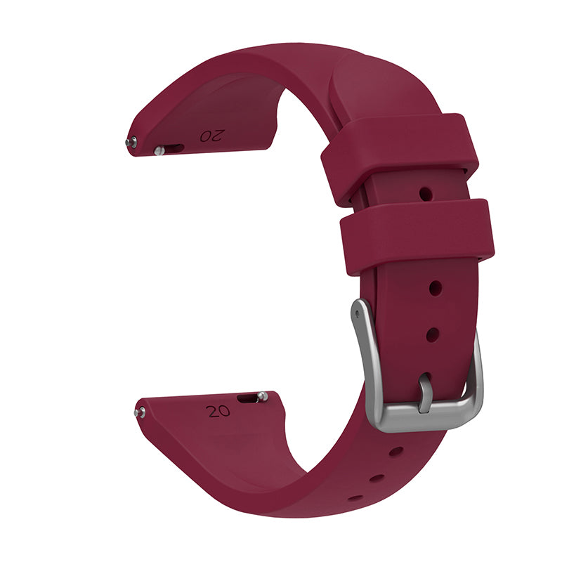 For Samsung Galaxy Watch3 41mm Gear Sport Huawei Watch 2 Silicone Watch Strap 20mm Quick Release Wrist Band with Buckle for Sports Watch