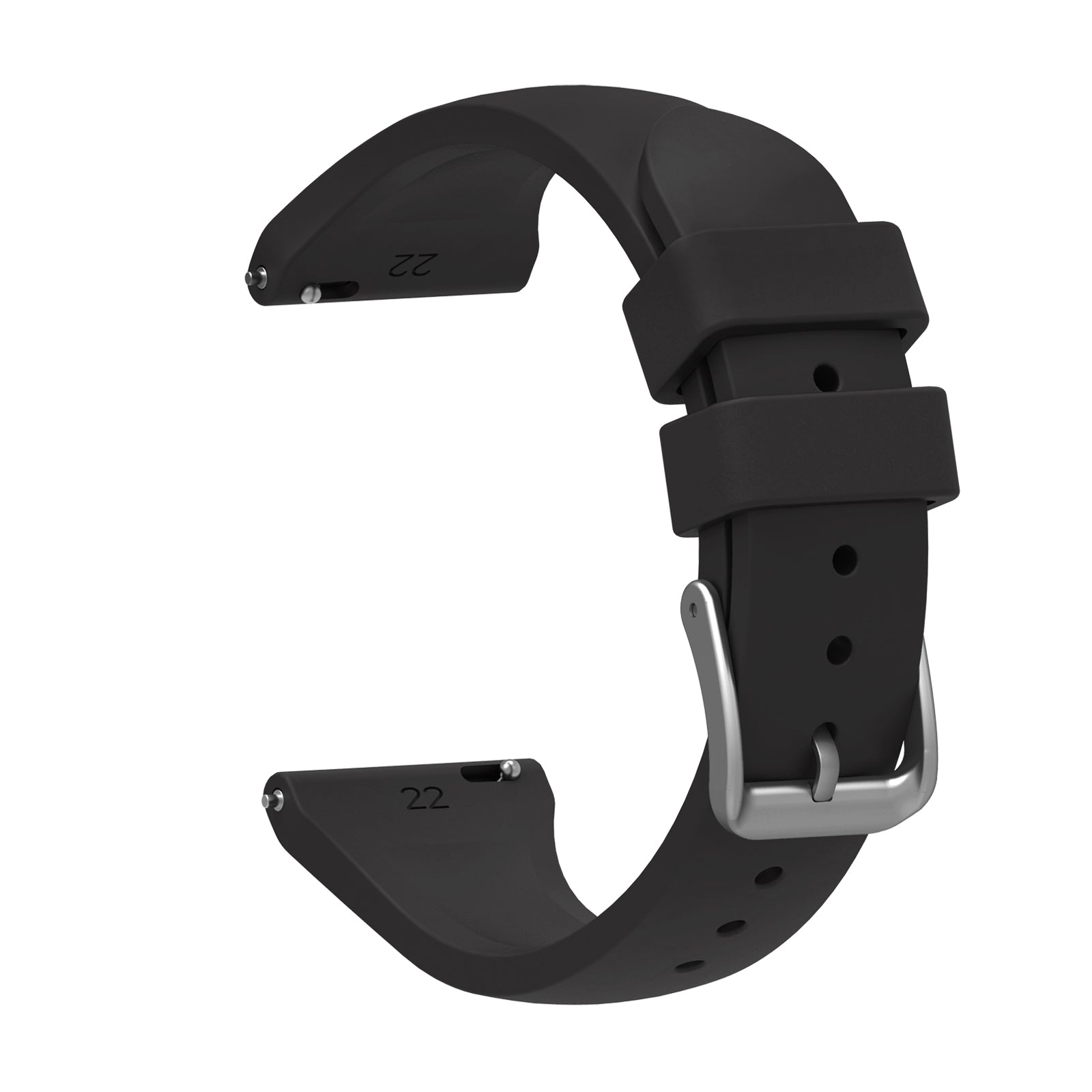 For Samsung Galaxy Watch3 45mm Gear S3 Classic Huawei Watch GT 2e GT 2 46mm Honor Magic 22mm Silicone Watch Band Quick Release Wrist Strap with Buckle for Sports Watch