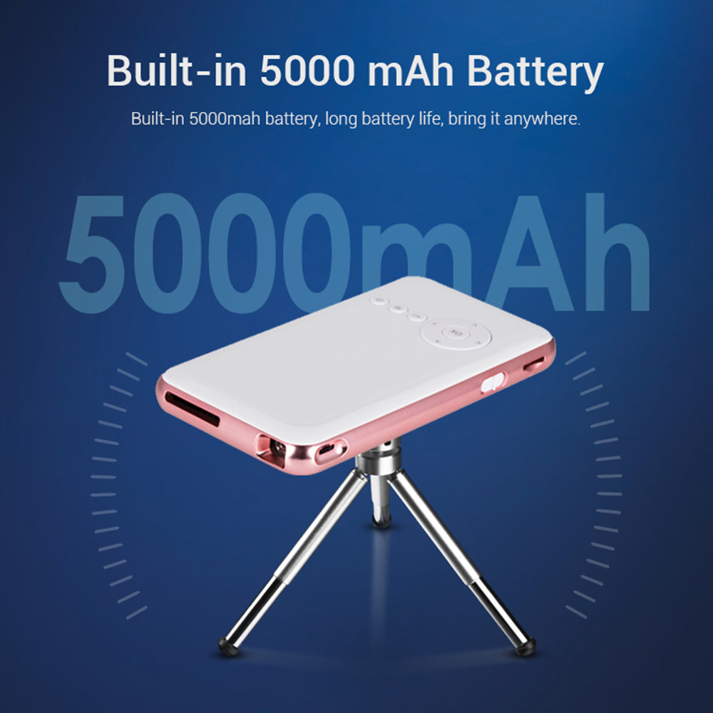 HOTACK D047A Portable Wireless Projector Mini Home Theater Projector with Bluetooth WiFi Functions Support 32GTF Card - EU Plug