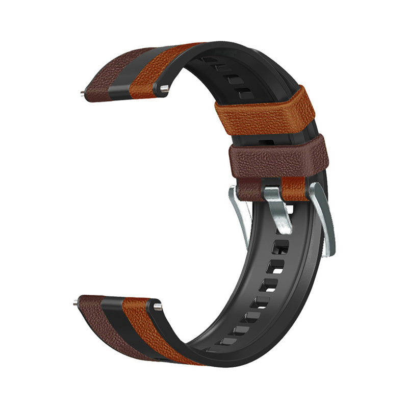 For Huawei Watch GT3 Huami Amazfit GTR3 Three Color Design 22mm Leather Coated Silicone Wrist Band Replacement Smartwatch Strap