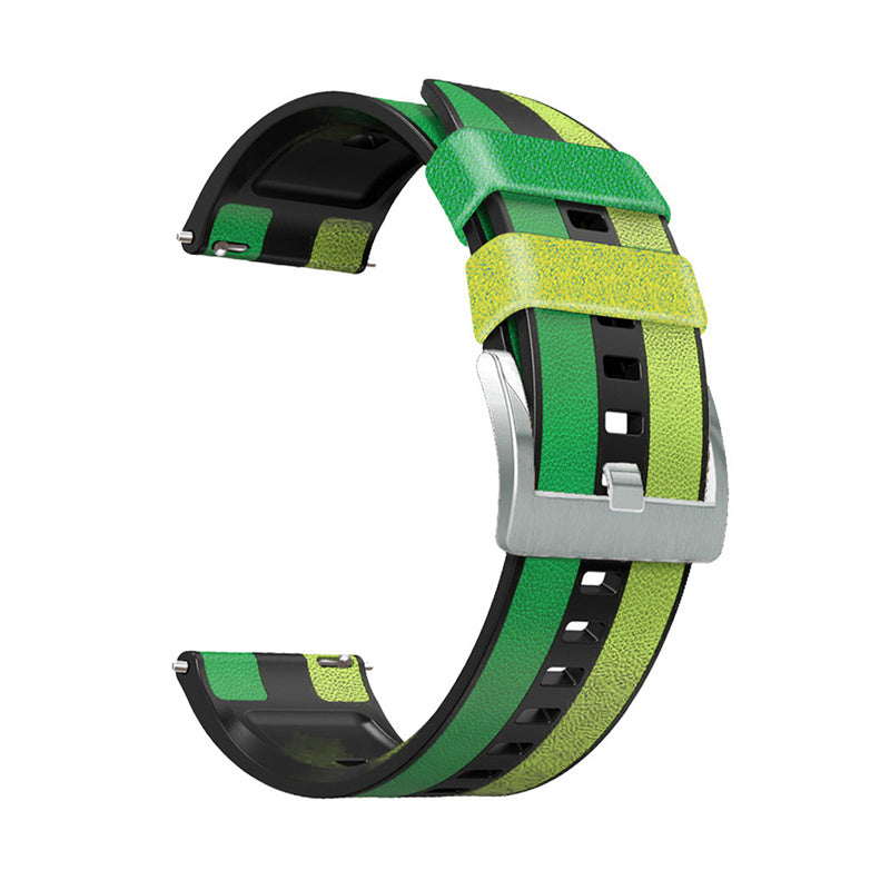 For Huawei Watch GT3 Huami Amazfit GTR3 Three Color Design 22mm Leather Coated Silicone Wrist Band Replacement Smartwatch Strap