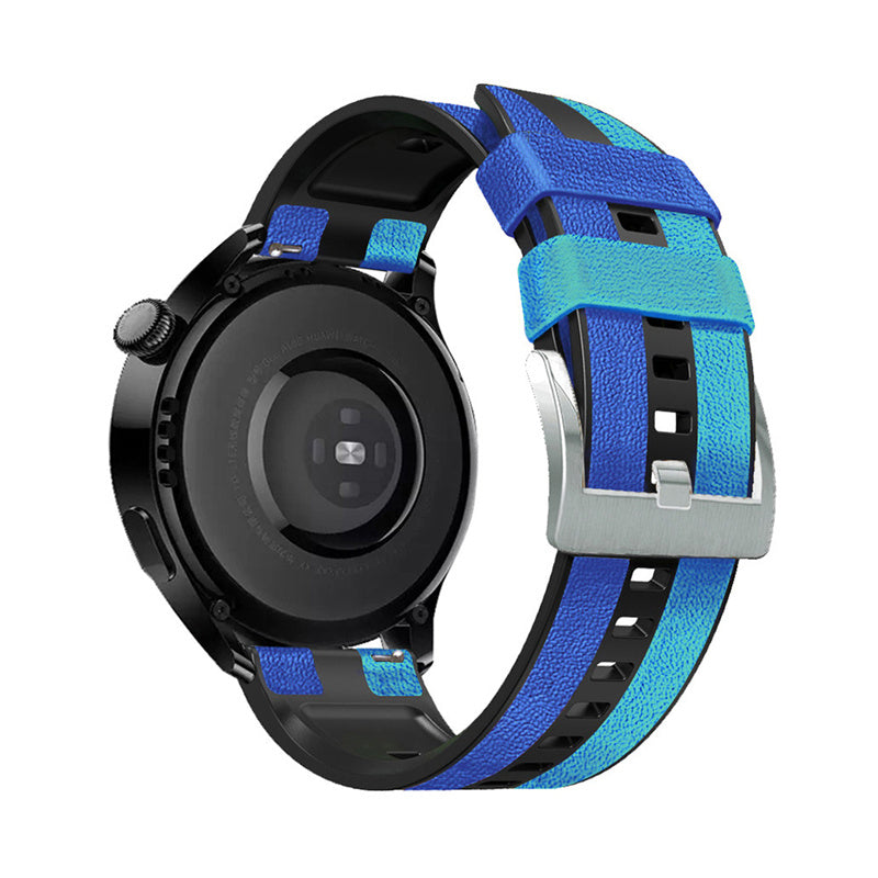 For Huawei Watch GT3 Huami Amazfit GTR3 Three Color Design 22mm Leather Coated Silicone Wrist Band Replacement Smartwatch Strap