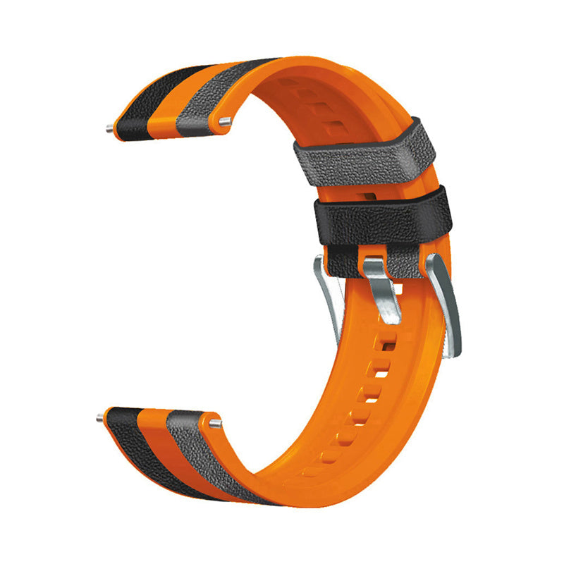 For Huawei Watch GT3 Huami Amazfit GTR3 Three Color Design 22mm Leather Coated Silicone Wrist Band Replacement Smartwatch Strap