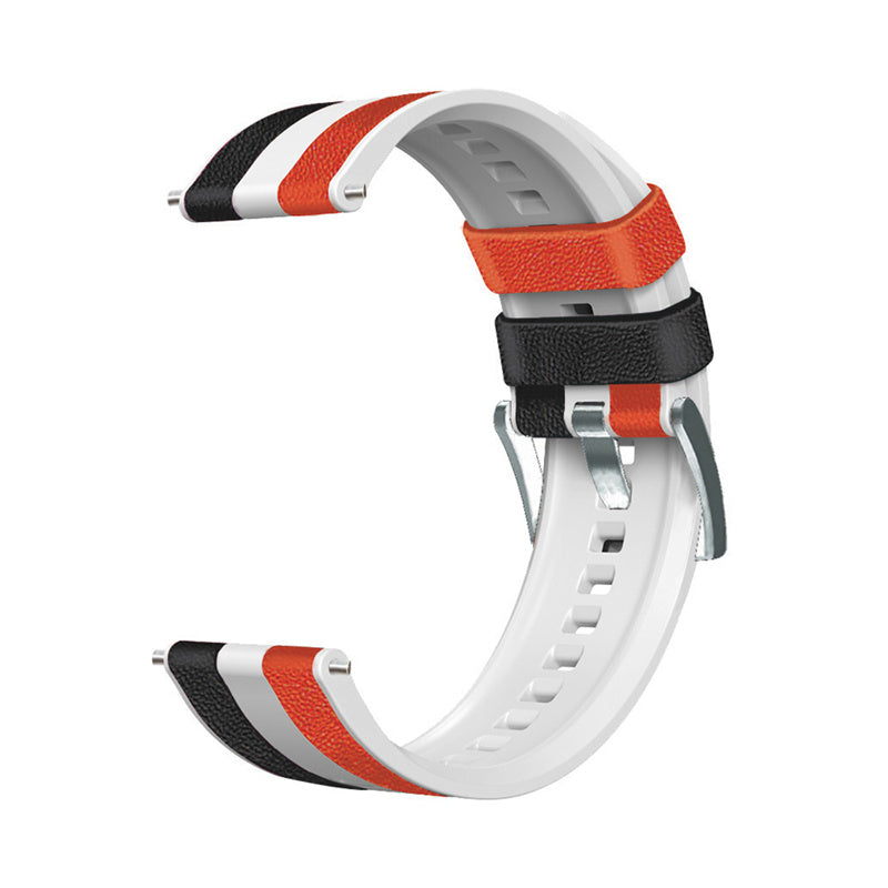For Huawei Watch GT3 Huami Amazfit GTR3 Three Color Design 22mm Leather Coated Silicone Wrist Band Replacement Smartwatch Strap