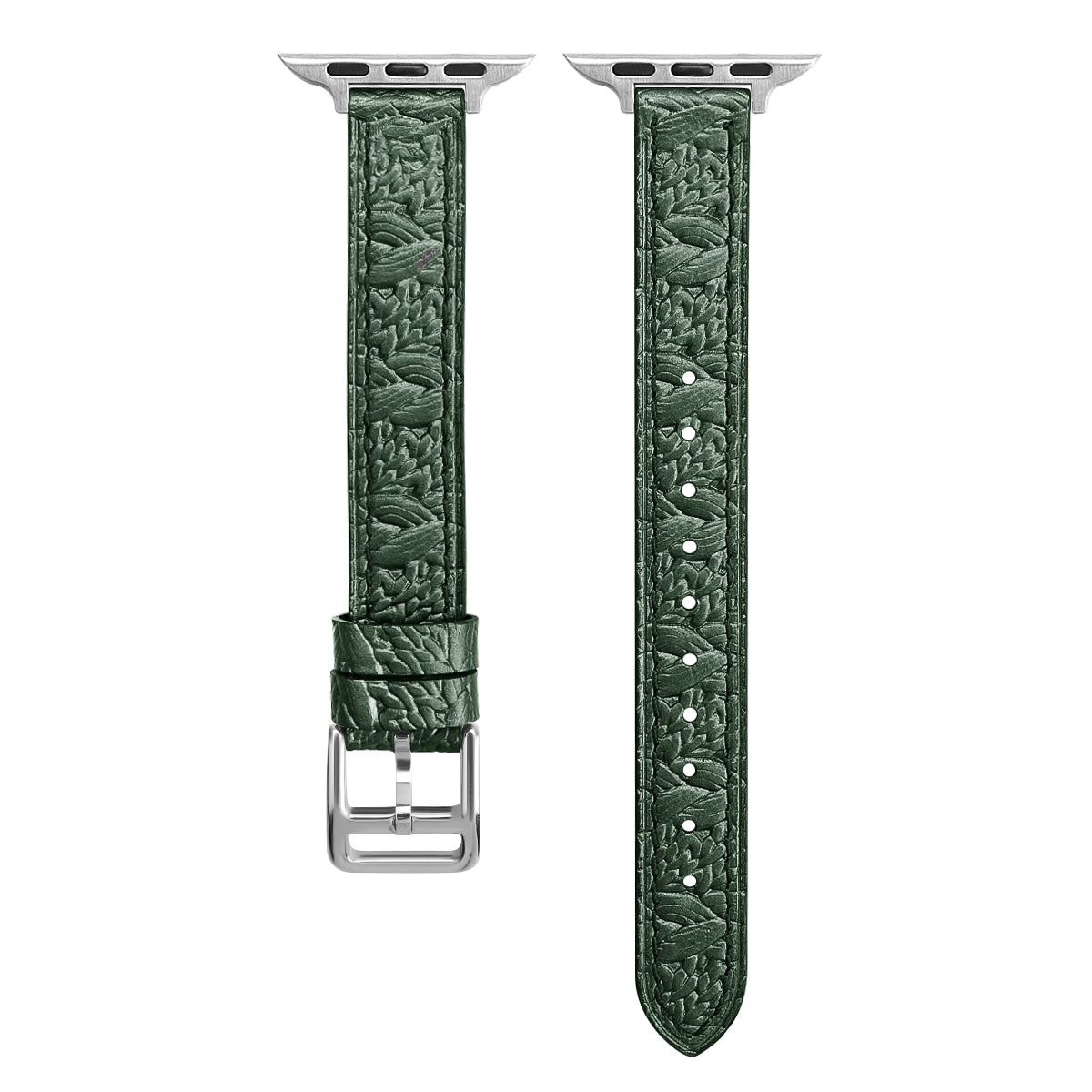 For Apple Watch Ultra 2 49mm Series 9 45mm SE (2023) 44mm Ultra 49mm Series 8 45mm 7 45mm SE 44mm SE (2022) 44mm Series 6 5 4 44mm Series 3 2 1 42mm Watch Strap Stylish Woven Texture Genuine Leather Replacement Wrist Band