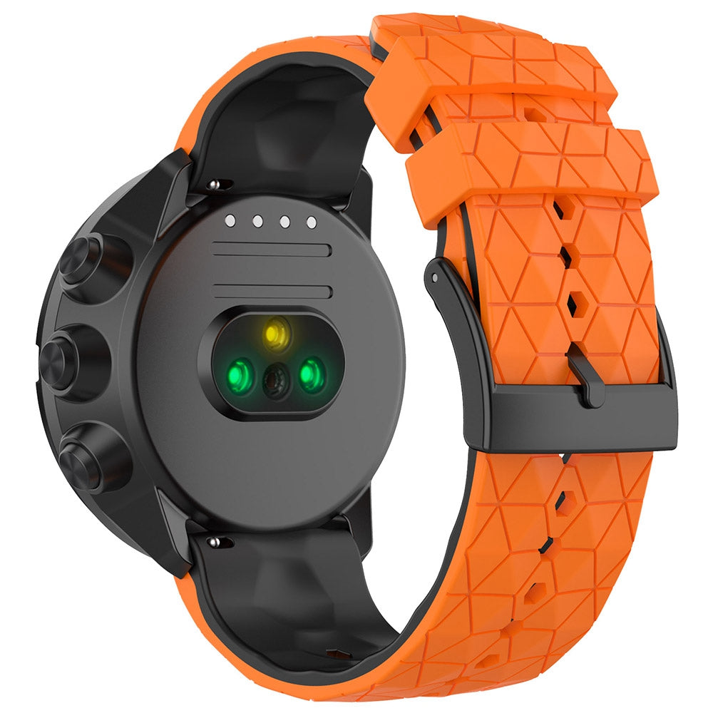 For Suunto 9 Suunto 9 Baro Spartan Sport Wrist HR Traverse Football Textured 24mm Silicone Watch Band Quick Release Wrist Strap Sports Watch Parts