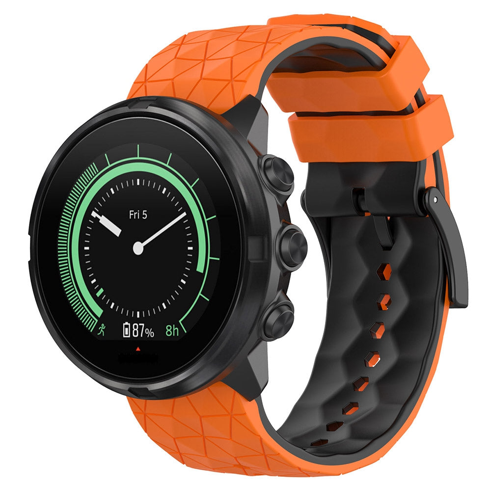 For Suunto 9 Suunto 9 Baro Spartan Sport Wrist HR Traverse Football Textured 24mm Silicone Watch Band Quick Release Wrist Strap Sports Watch Parts