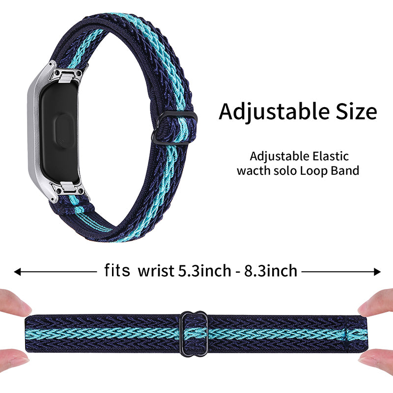For Samsung Galaxy Fit E SM-R375 Watch Band Adjustable Buckle Elastic Nylon Strap Replacement