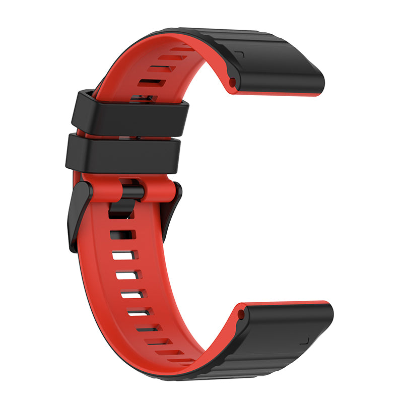 For Garmin Fenix 7X 6X 5X 26mm Replacement Smart Watch Strap Dual Color Silicone Watchband